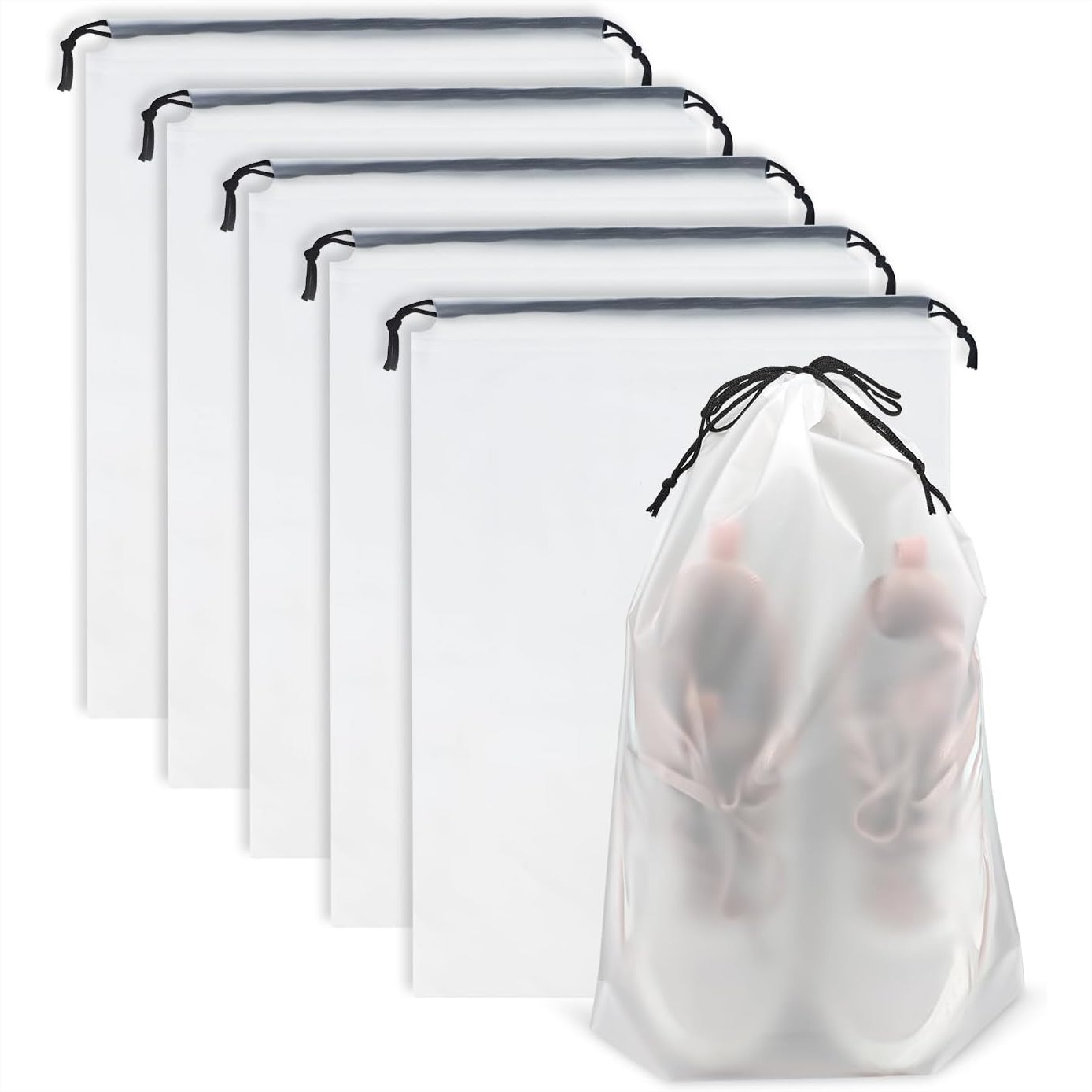 Shoe Bag Travel - Clear Travel Shoe Bags 5-Pack 15.7x11.8