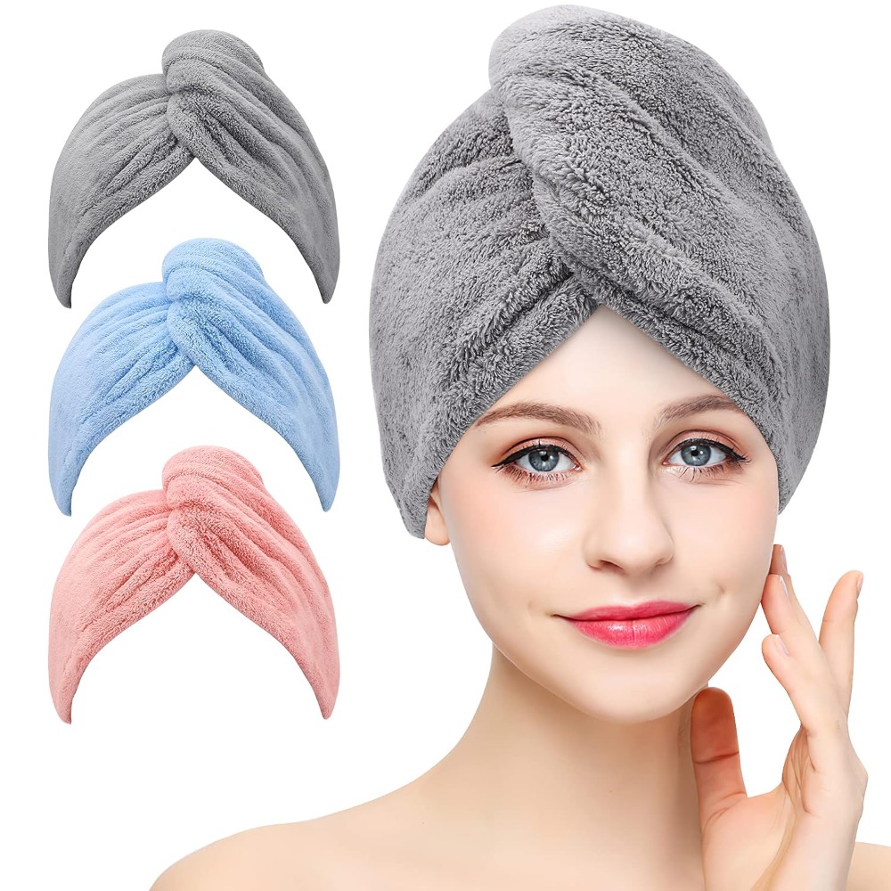 Travel Towel Quick Dry - Microfiber Hair Towel Twist Turban for