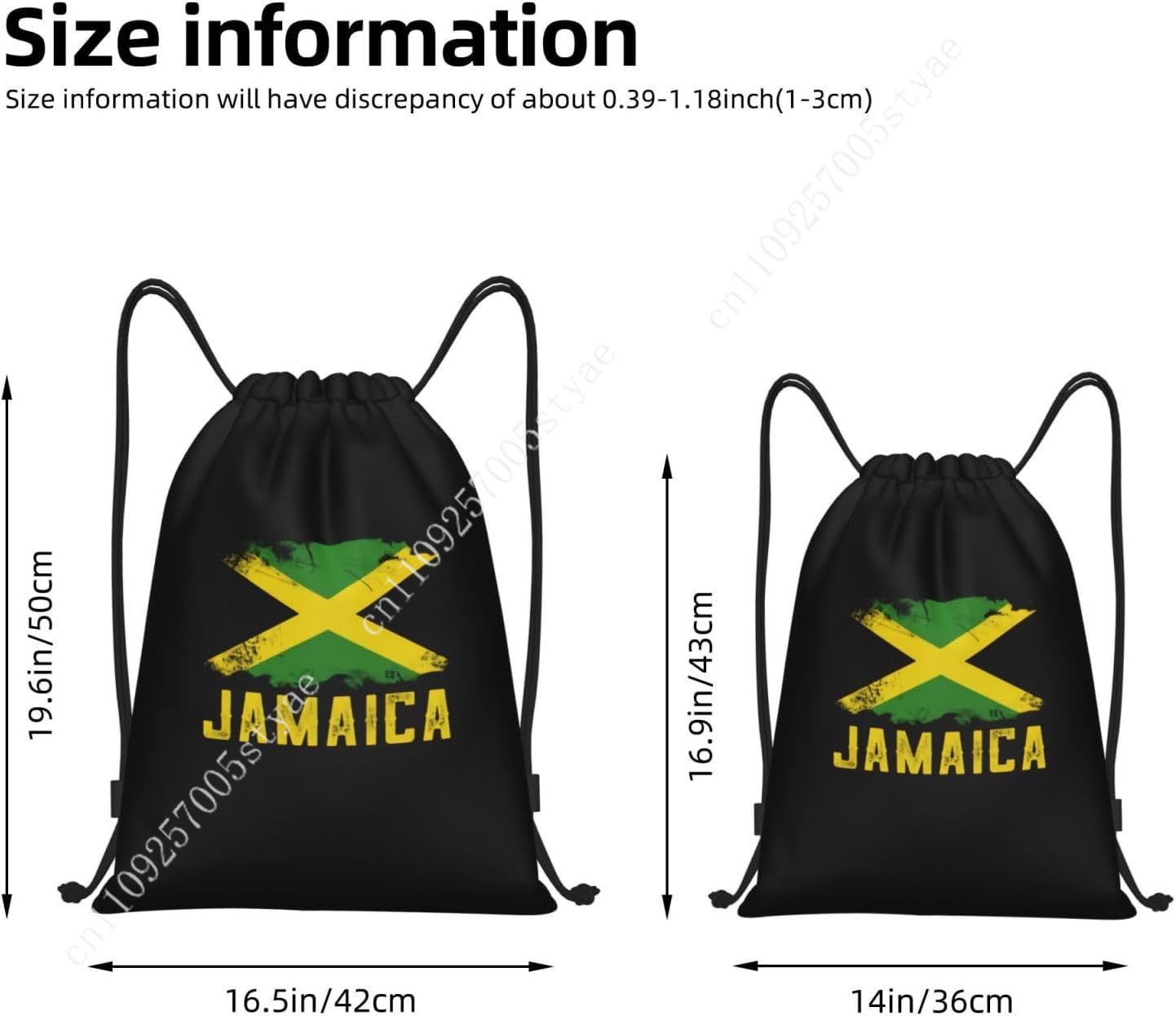 Jamaica Flag Drawstring Bag Ba - Travel Accessories For Jamaica recensione e prezzo