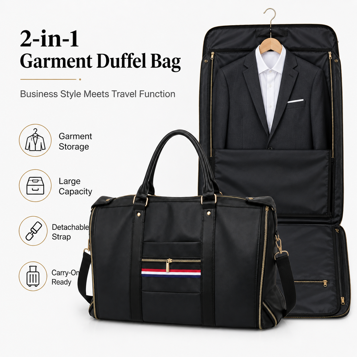 Premium Black Garment Duffel B - Shoe Bag Travel recensione e prezzo