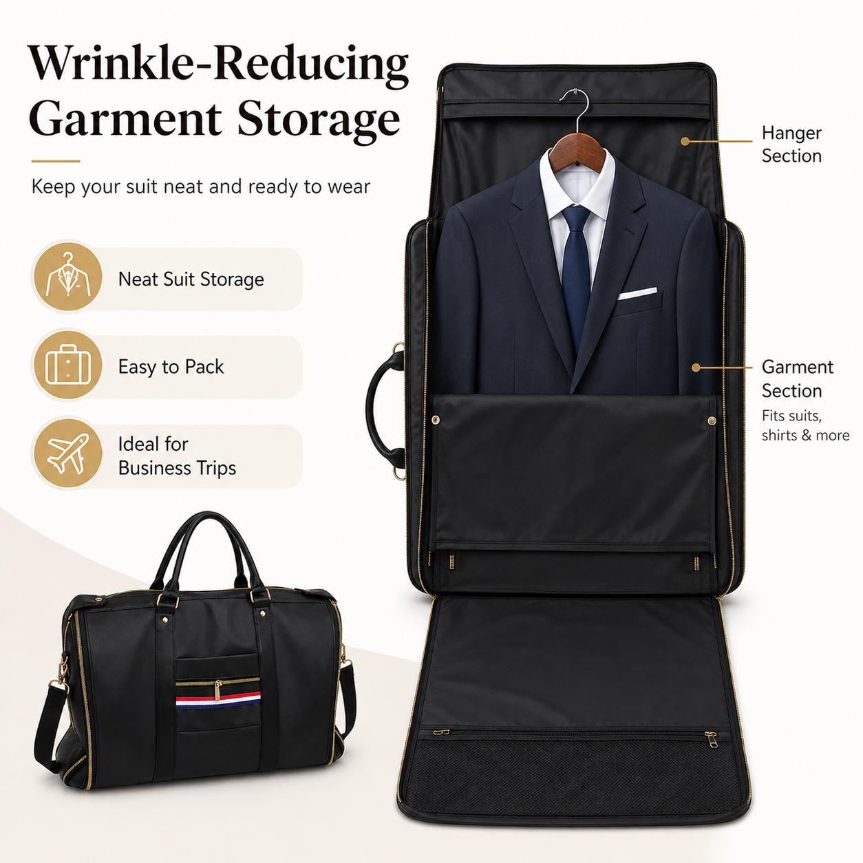 Premium Black Garment Duffel B - Shoe Bag Travel recensione e prezzo
