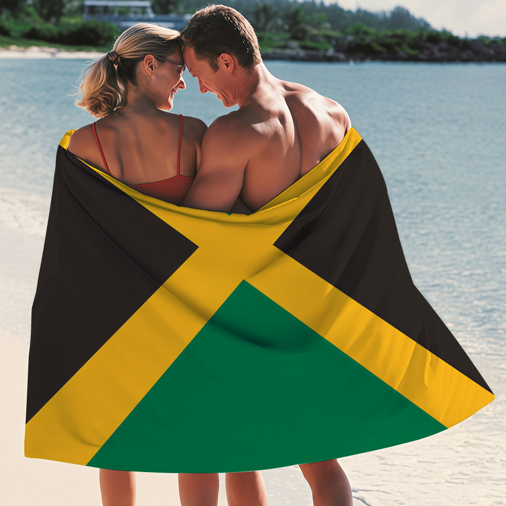 Nation Flag of Jamaica Beach T - Travel Accessories For Jamaica recensione e prezzo