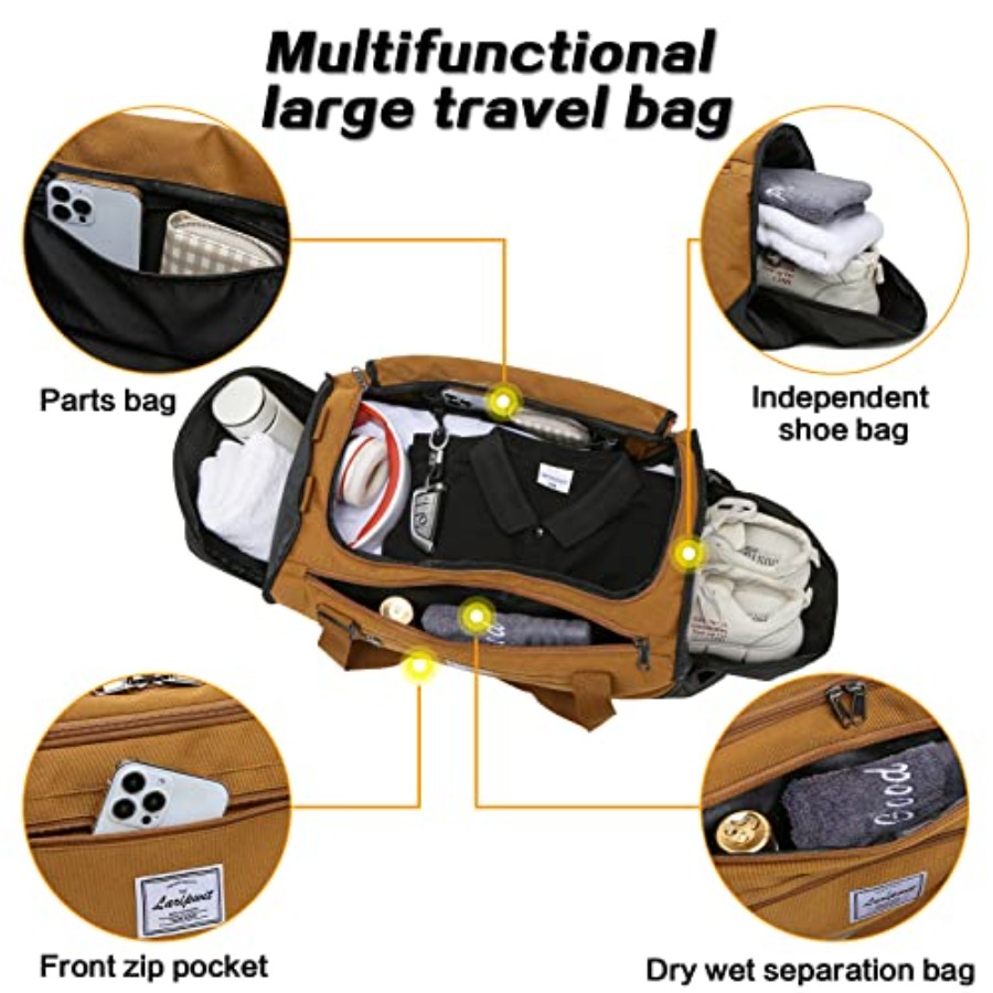Travel Duffle Bag for men 40L  - Shoe Bag Travel recensione e prezzo