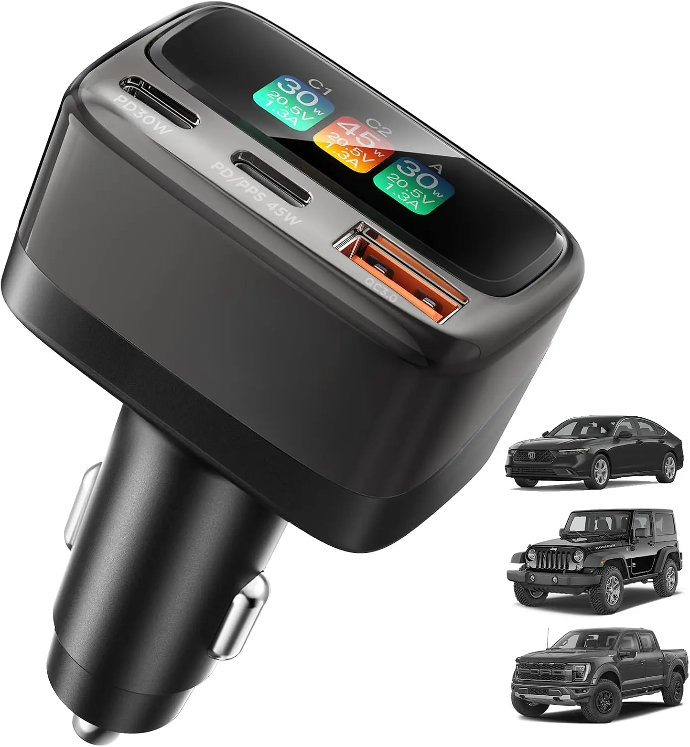 105W USB C Car Charger with Di - Travel Accessories In Car recensione e prezzo