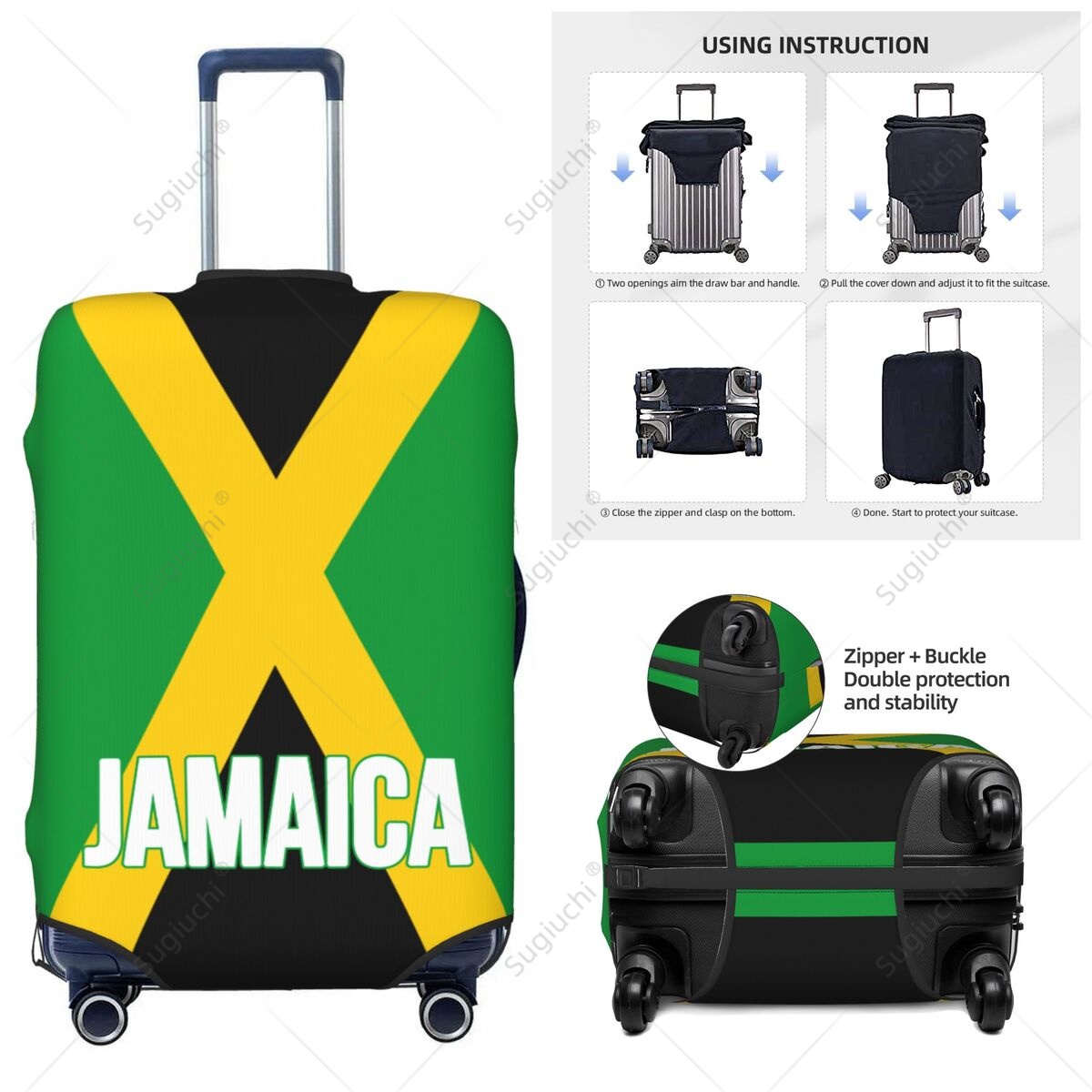 Jamaica Flag Luggage Cover Sui - Travel Accessories For Jamaica recensione e prezzo