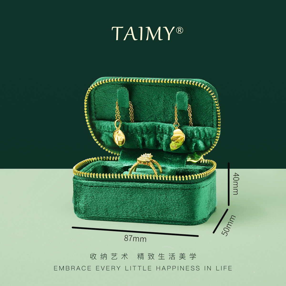 TAIMY Mini Velvet Jewelry Box  - Travel Jewellery & Accessories Organiser recensione e prezzo