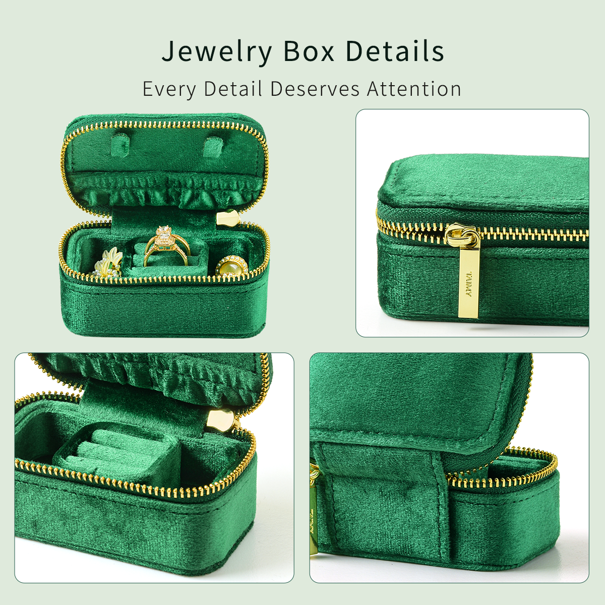 TAIMY Mini Velvet Jewelry Box  - Travel Jewellery & Accessories Organiser recensione e prezzo