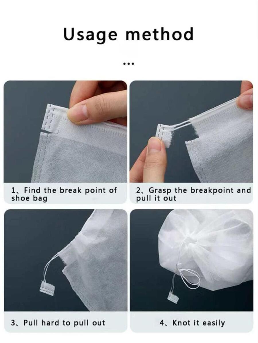 50pcs White Nonwoven Shoe Stor - Shoe Bag Travel recensione e prezzo