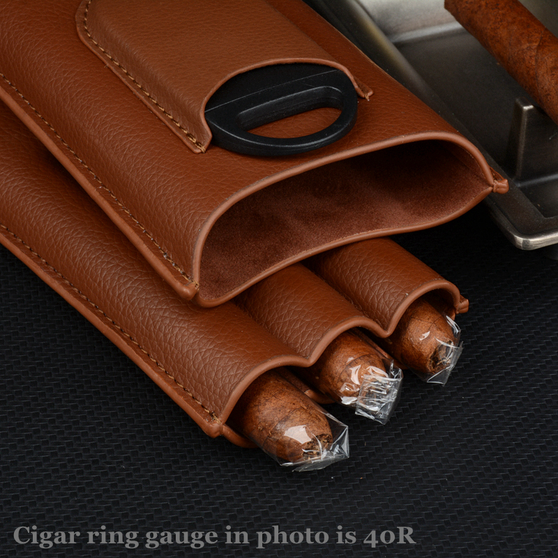 Leather Cigar Case Brown Cigar - Travel Accessories On Sale recensione e prezzo