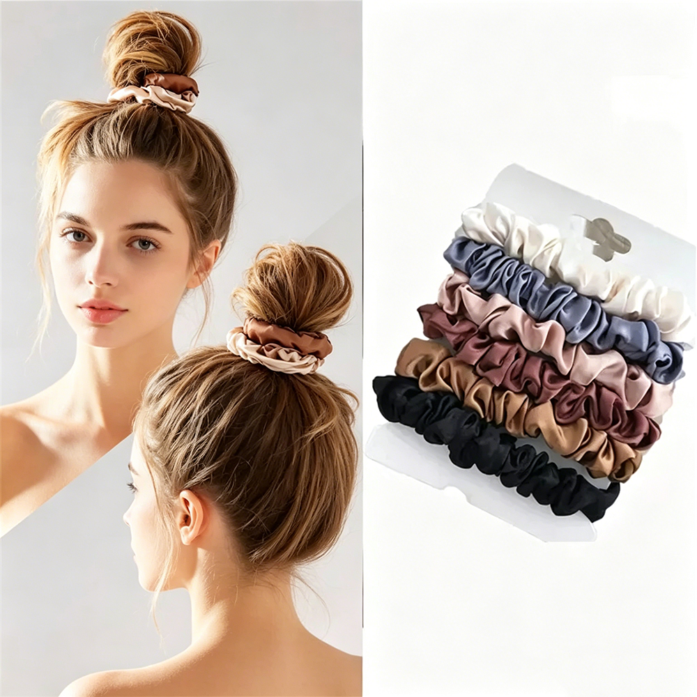6Pcs Soft Satin Hair Scrunchie - Travel Accessories For Girls recensione e prezzo