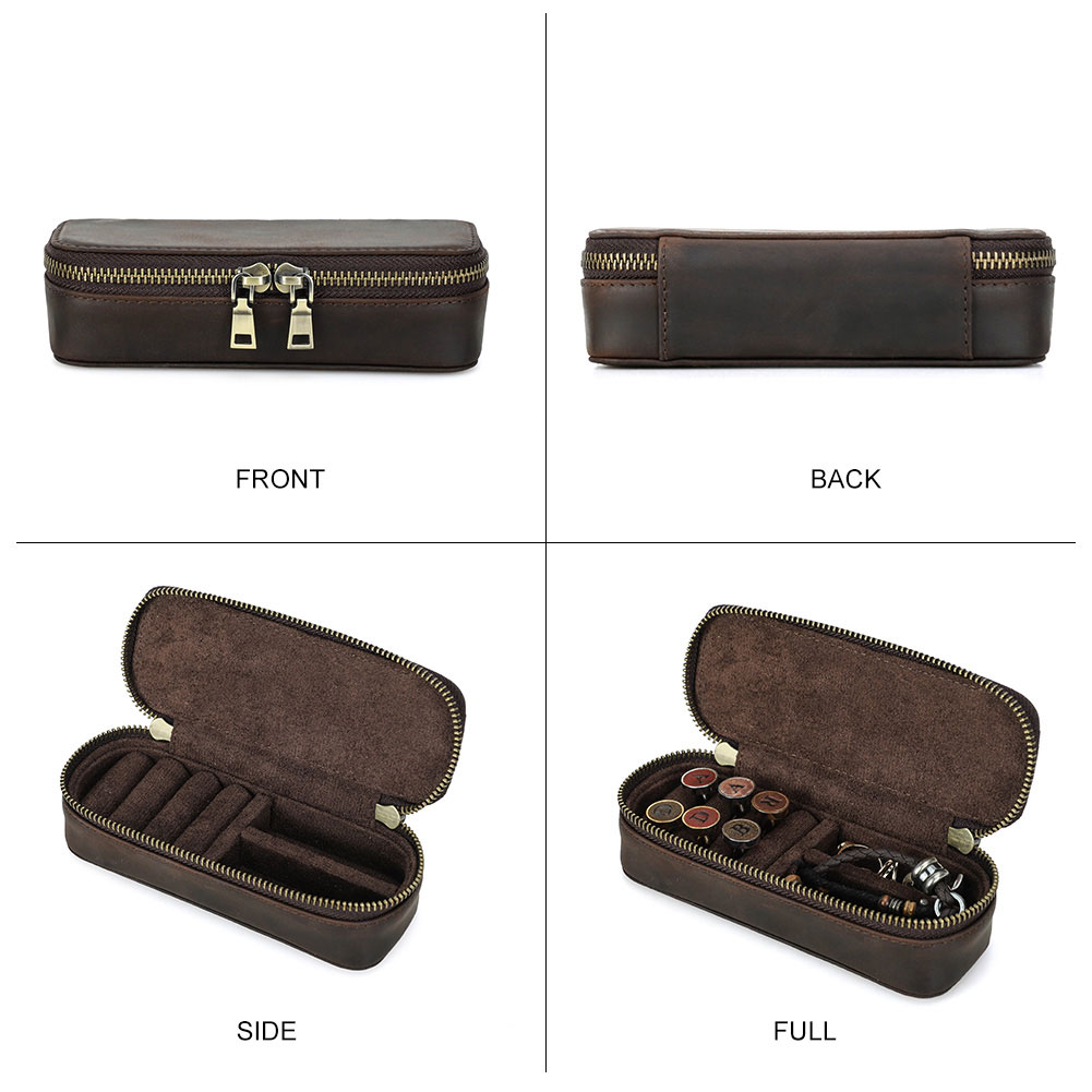 Vintage Genuine Leather Portab - Travel Jewellery & Accessories Organiser recensione e prezzo