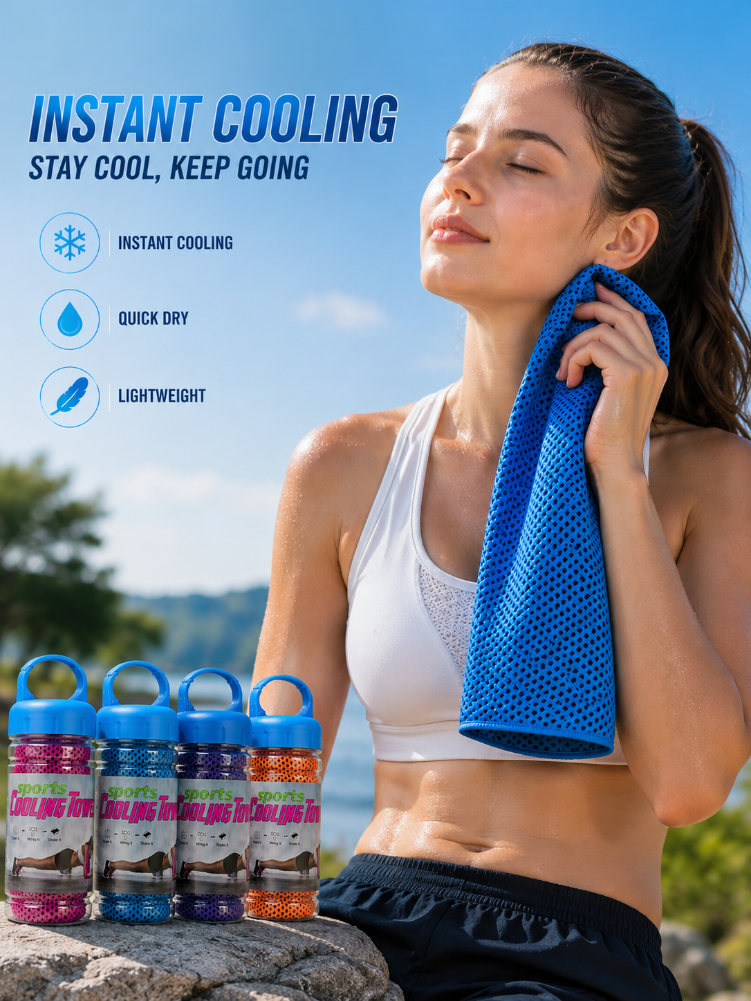Cooling Towel with Portable Bo - Travel Towel Quick Dry recensione e prezzo