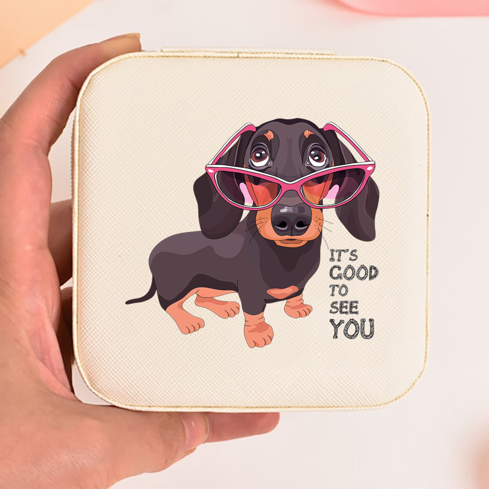 I Love Dachshunds Print Jewell - Travel Jewellery & Accessories Organiser recensione e prezzo