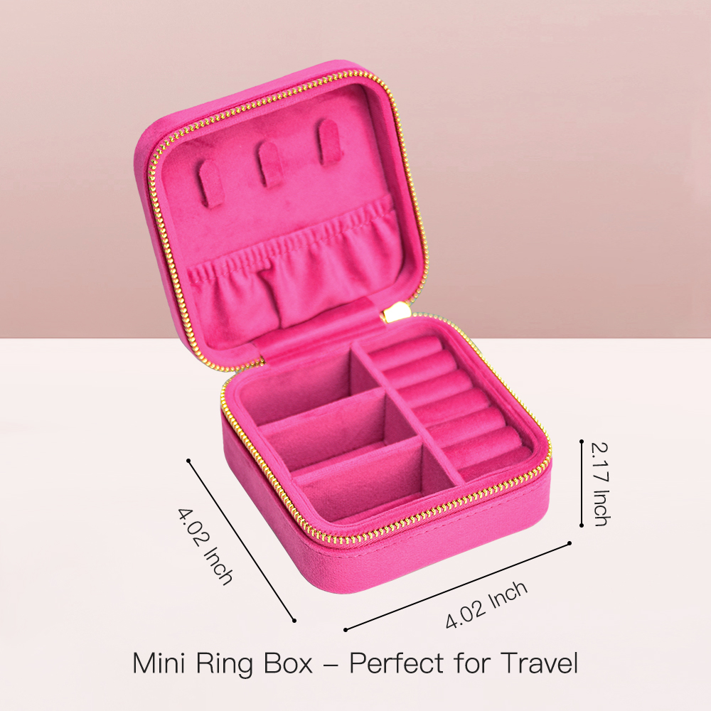 TAIMY Rose Pink Velvet Jewelry - Travel Jewellery & Accessories Organiser recensione e prezzo
