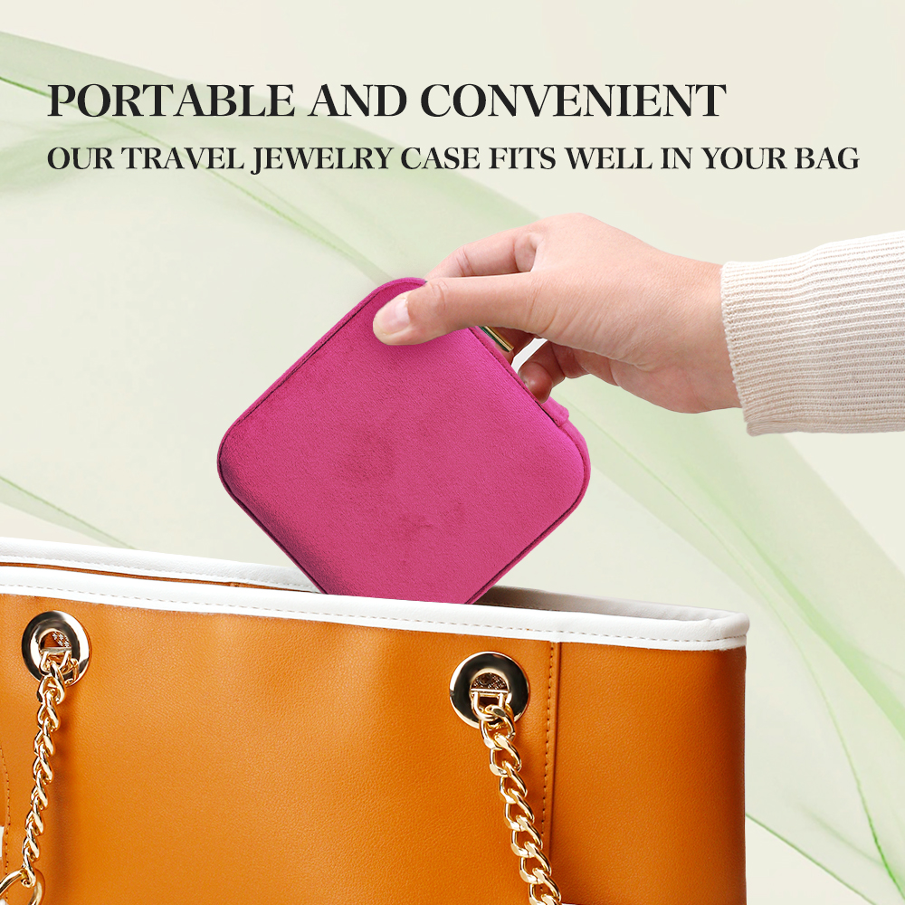 TAIMY Rose Pink Velvet Jewelry - Travel Jewellery & Accessories Organiser recensione e prezzo